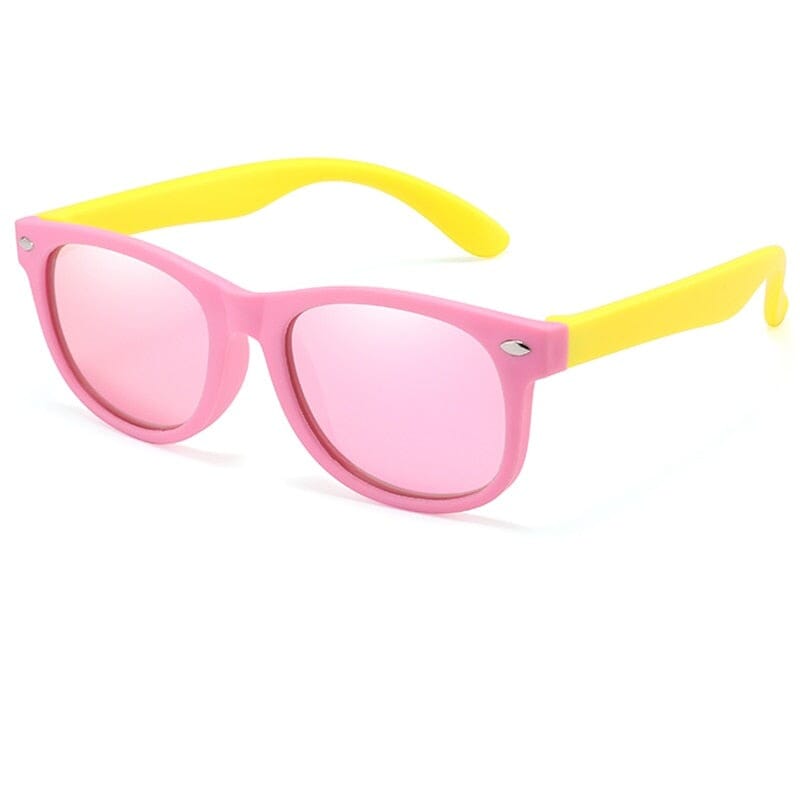 Óculos Infantil Colorido Loja Click Certo Amarelo e Rosa 2 