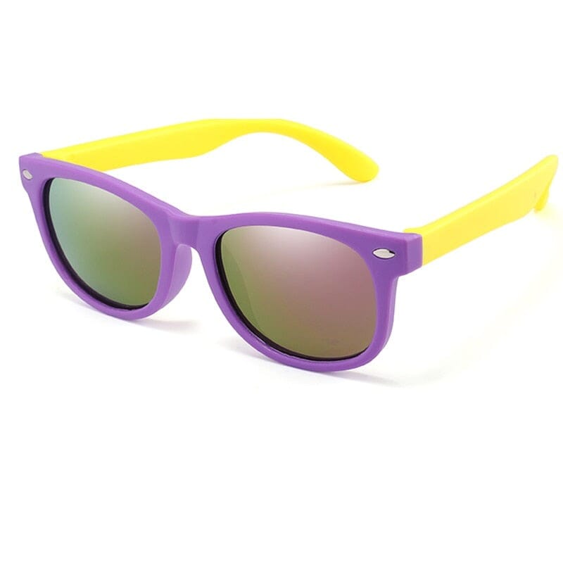 Óculos Infantil Colorido Loja Click Certo Amarelo e Roxo 