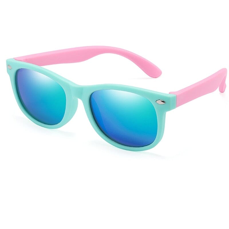 Óculos Infantil Colorido Loja Click Certo Azul Claro e Rosa 