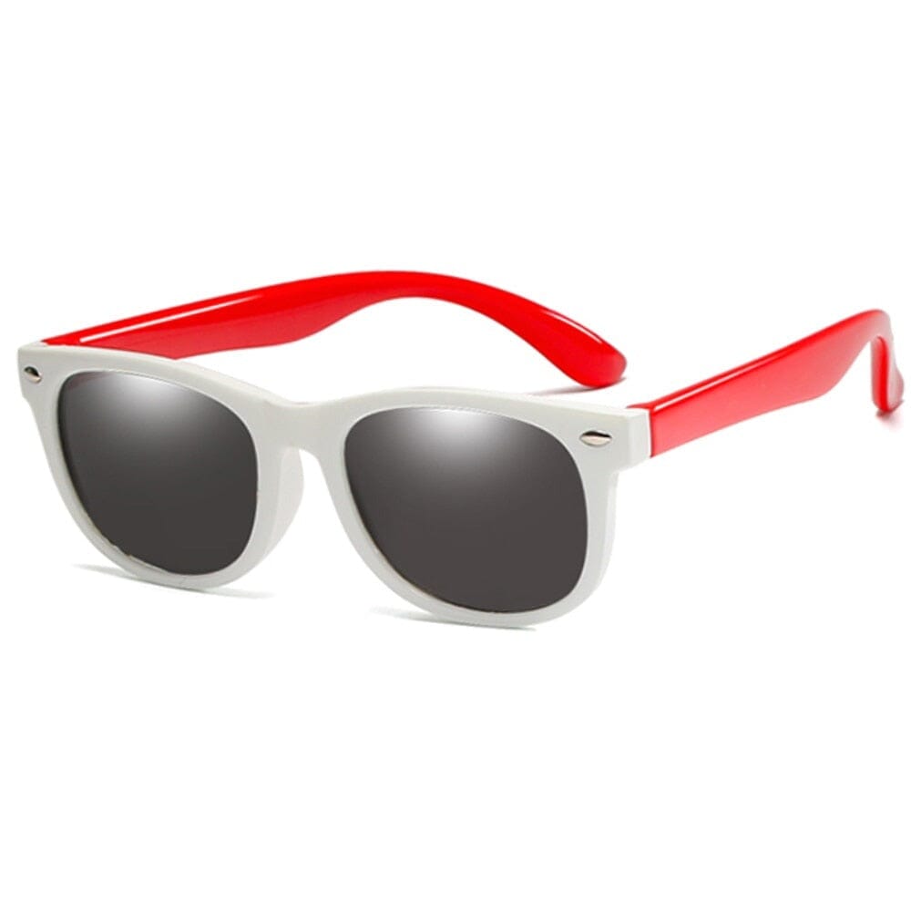 Óculos Infantil Colorido Loja Click Certo Branco e Vermelho 