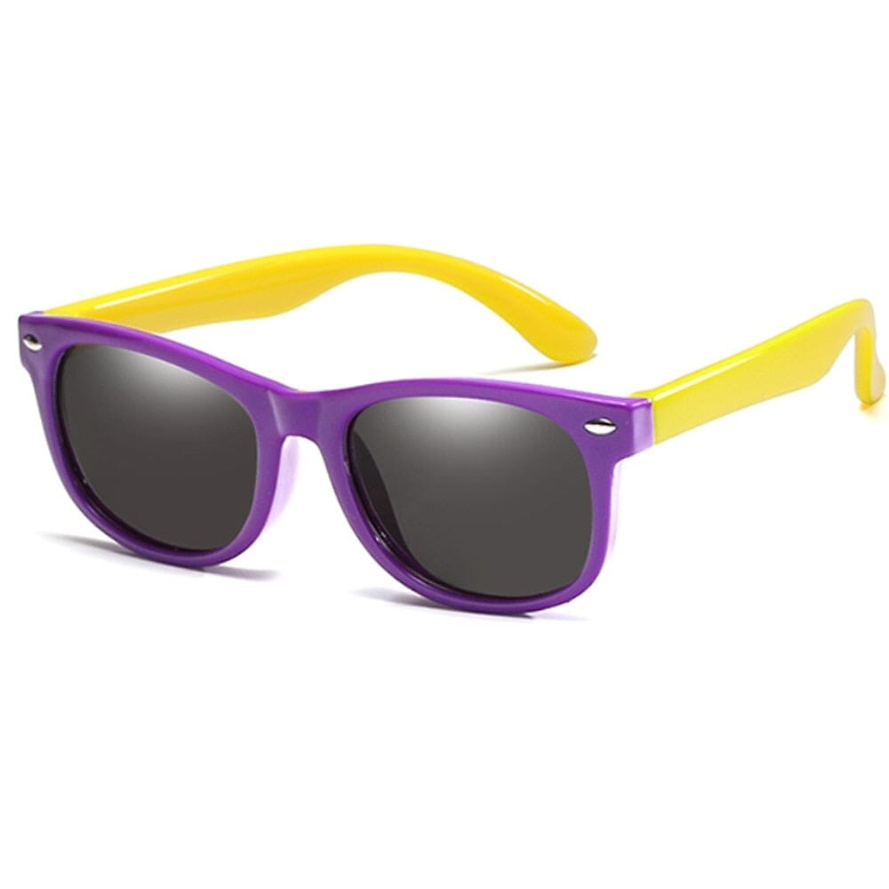 Óculos Infantil Colorido Loja Click Certo Lilás e Amarelo 