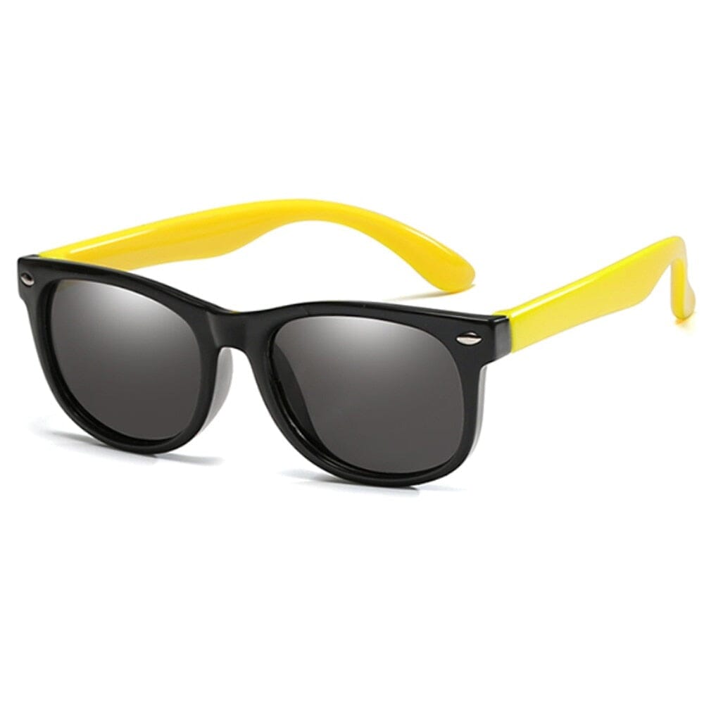 Óculos Infantil Colorido Loja Click Certo Preto e Amarelo 