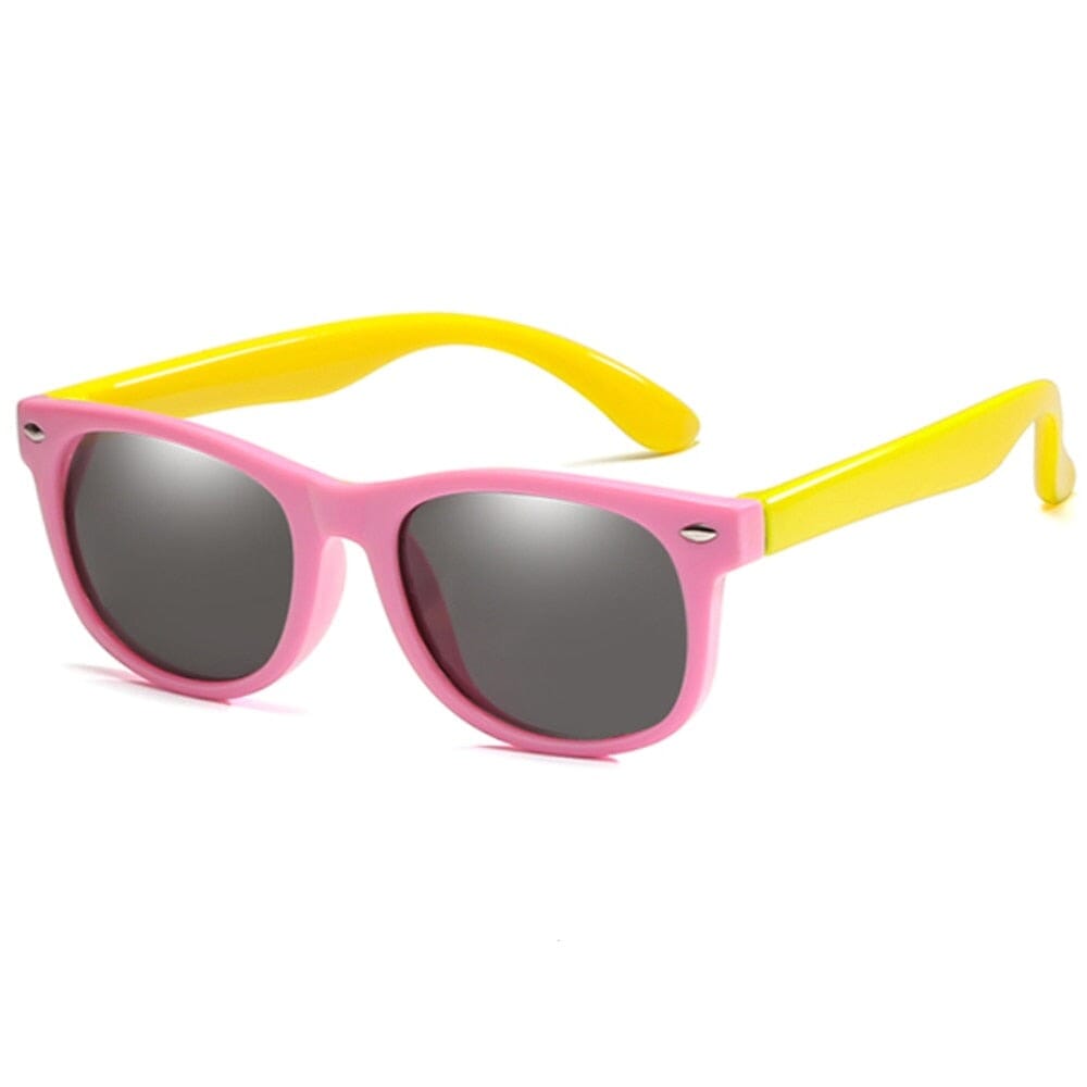 Óculos Infantil Colorido Loja Click Certo Rosa e Amarelo 