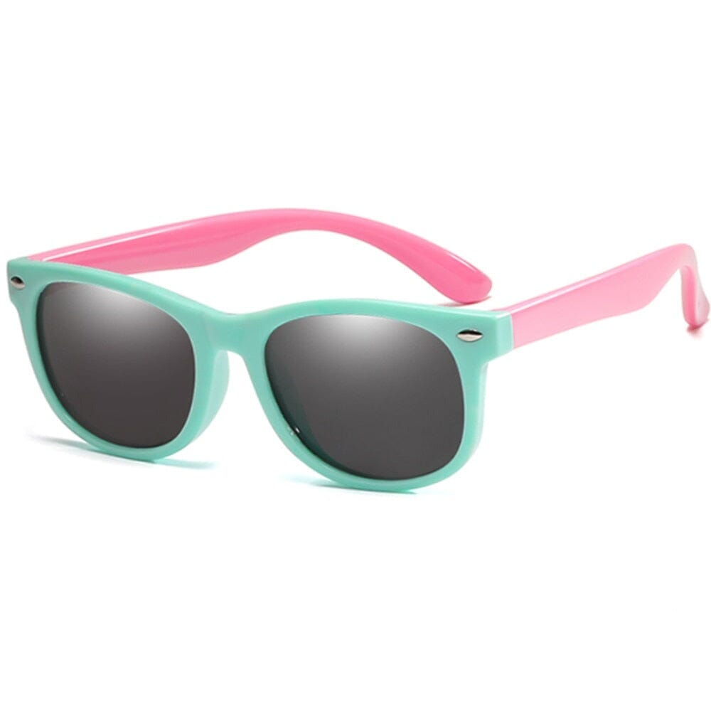 Óculos Infantil Colorido Loja Click Certo Verde e Rosa 