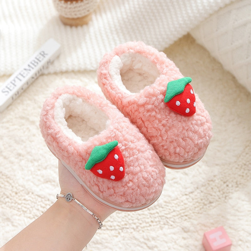 Pantufa Infantil Frutinha pantufa Loja Click Certo Rosa 8-12 Meses Palmilha 13cm 