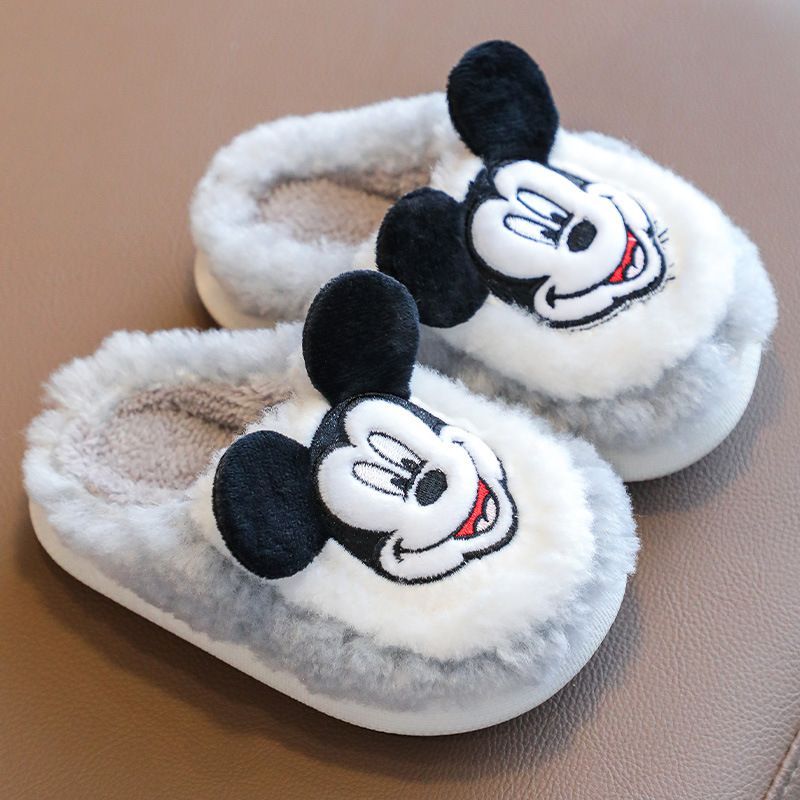 Pantufa Infantil MK Mouse Pantufa Loja Click Certo Cinza 30-36 Meses 