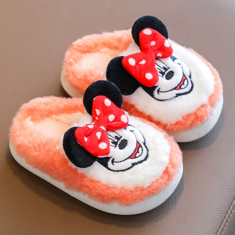 Pantufa Infantil MK Mouse Pantufa Loja Click Certo Laranja 30-36 Meses 