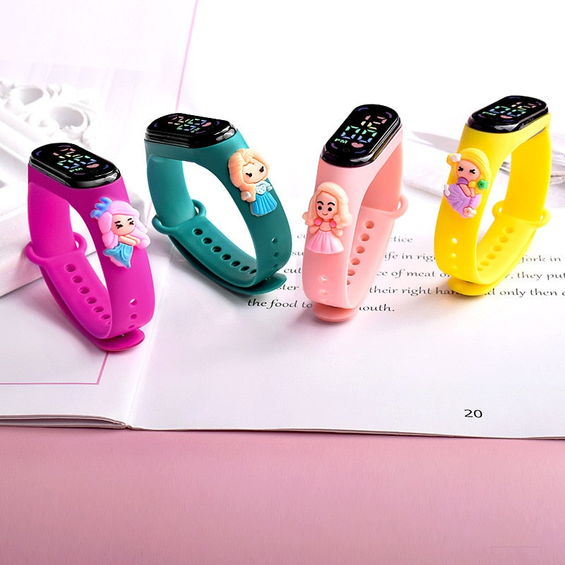 Relógio Eletrônico Infantil Princesas da Disney relogio Loja Click Certo 
