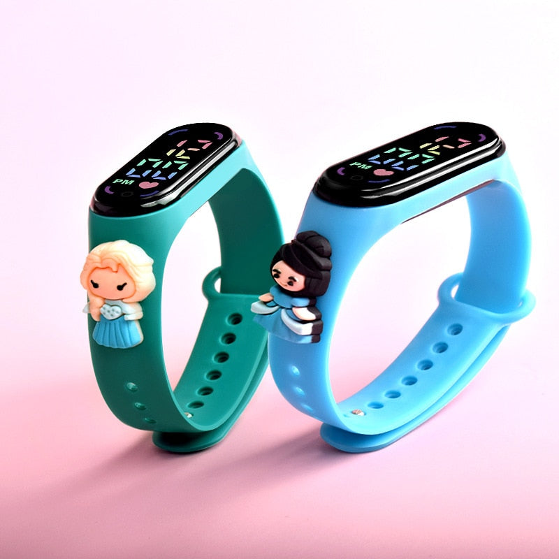 Relógio Eletrônico Infantil Princesas da Disney relogio Loja Click Certo 