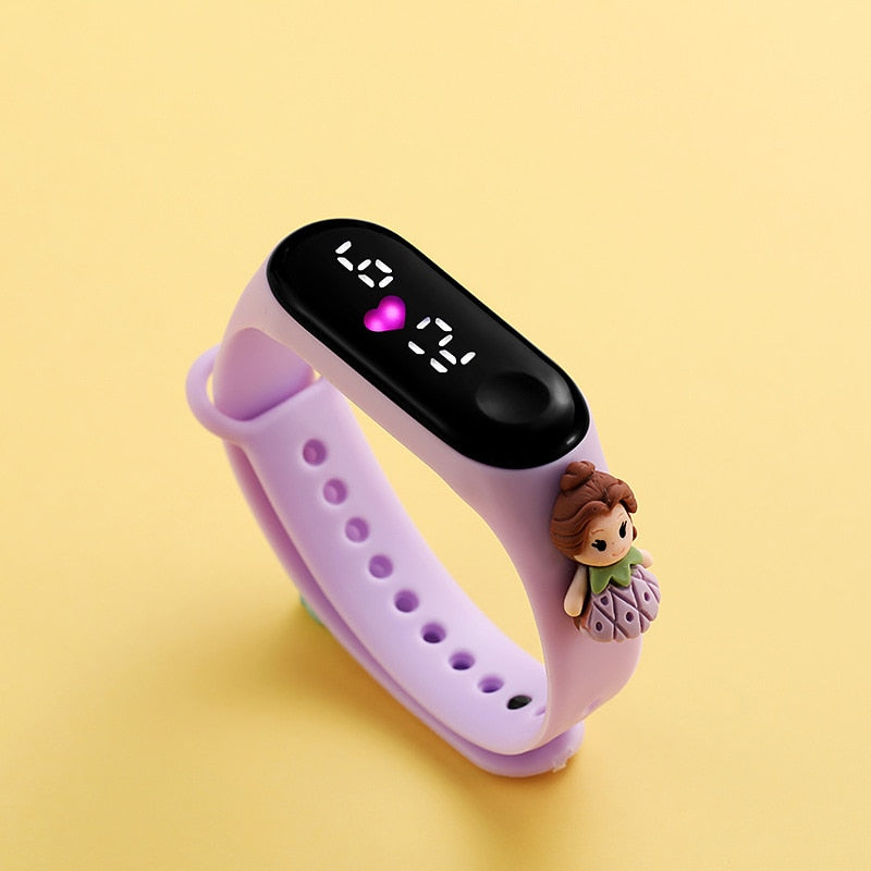 Relógio Eletrônico Infantil Princesas da Disney relogio Loja Click Certo Lilás 