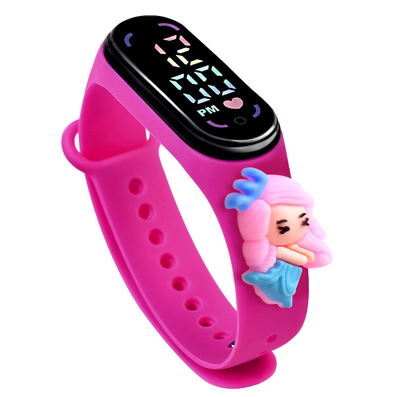 Relógio Eletrônico Infantil Princesas da Disney relogio Loja Click Certo Pink 