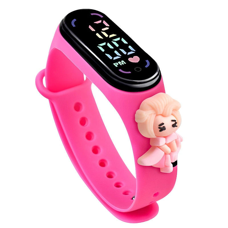 Relógio Eletrônico Infantil Princesas da Disney relogio Loja Click Certo Rosa 