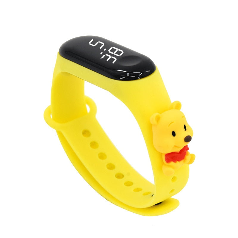 Relógio Eletrônico LED Infantil Disney relogio Loja Click Certo Amarelo 