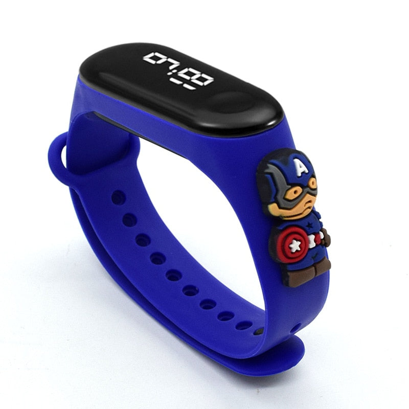 Relógio Eletrônico LED Infantil Disney relogio Loja Click Certo Azul 