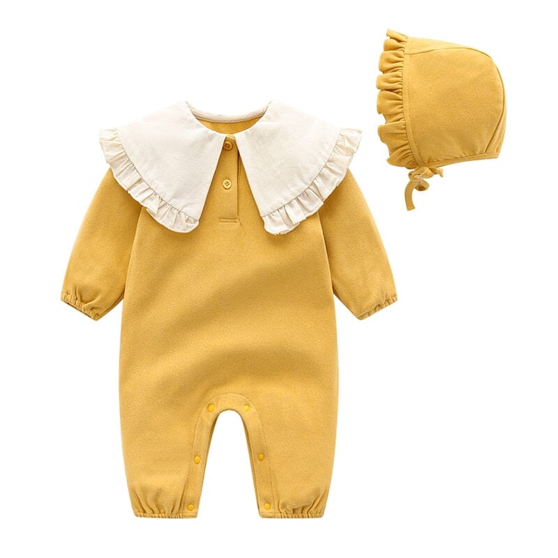 Saída Maternidade Golinha + Touca Loja Click Certo Amarelo 0-3 Meses 