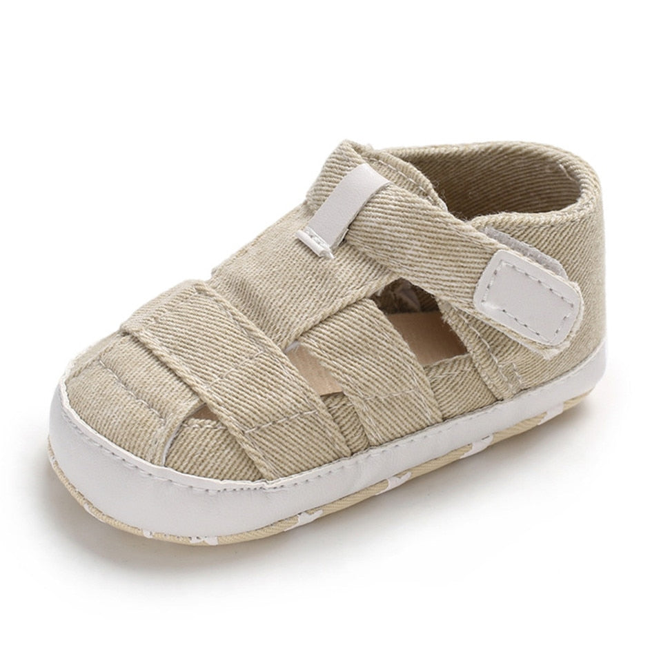 Sandália Faixas sapatos Loja Click Certo Bege 0-6 meses 11cm 