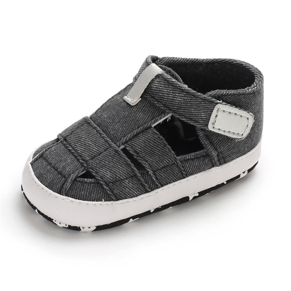 Sandália Faixas sapatos Loja Click Certo Preto 0-6 meses 11cm 