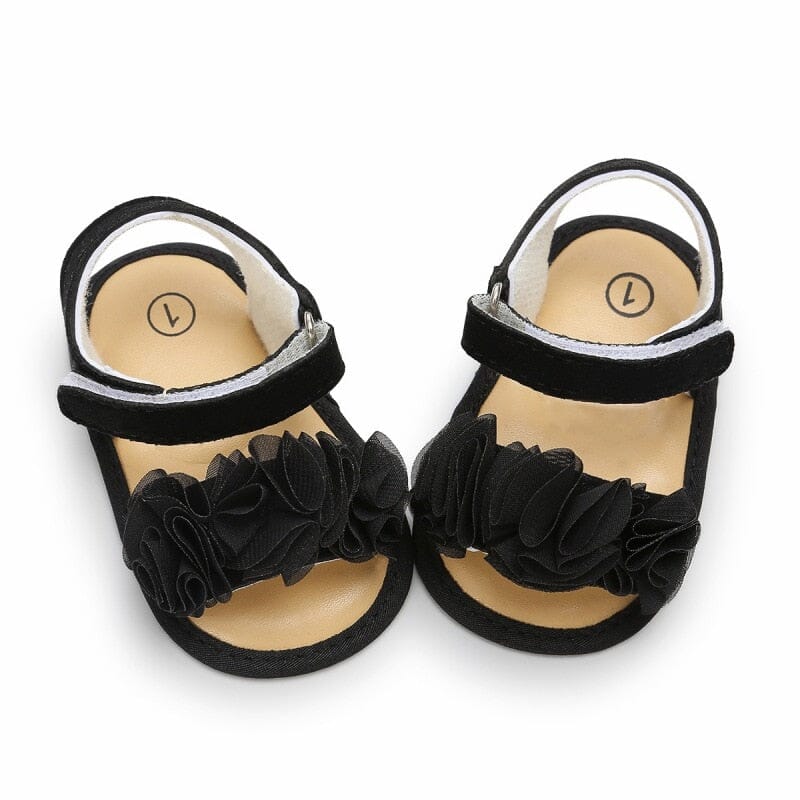 Sandália Infantil Menina Loja Click Certo Preto 0-6 Meses 11cm 