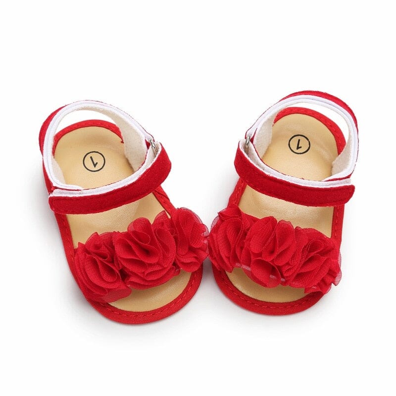 Sandália Infantil Menina Loja Click Certo Vermelho 0-6 Meses 11cm 