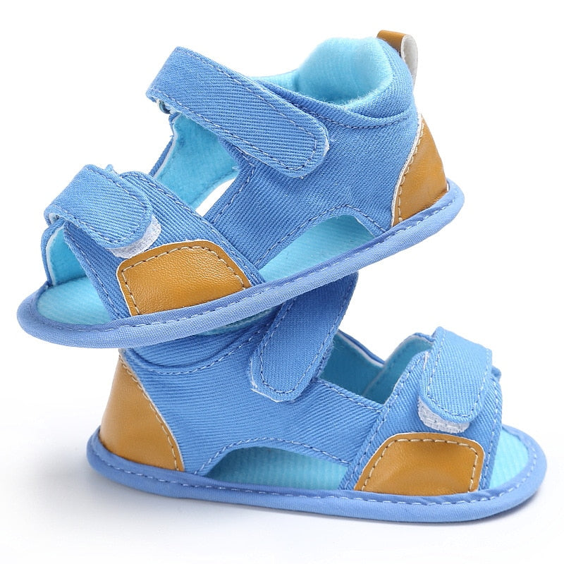 Sandália Velcro Duplo Sandália Loja Click Certo Azul 13-18 Meses - 13cm 