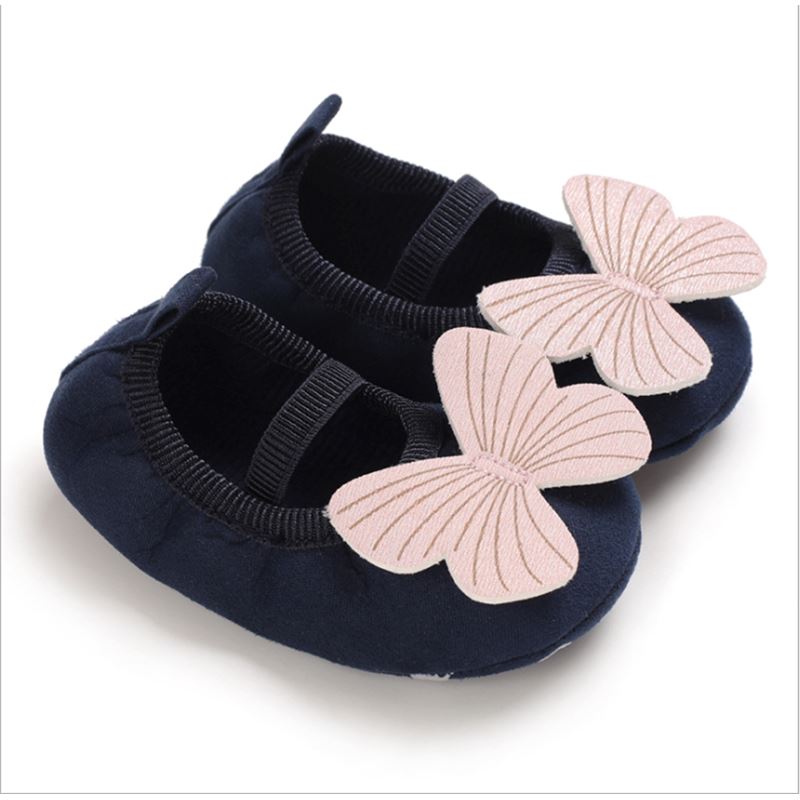 Sapatilha Infantil Borboleta sapatilha Loja Click Certo Azul 0-6 meses 