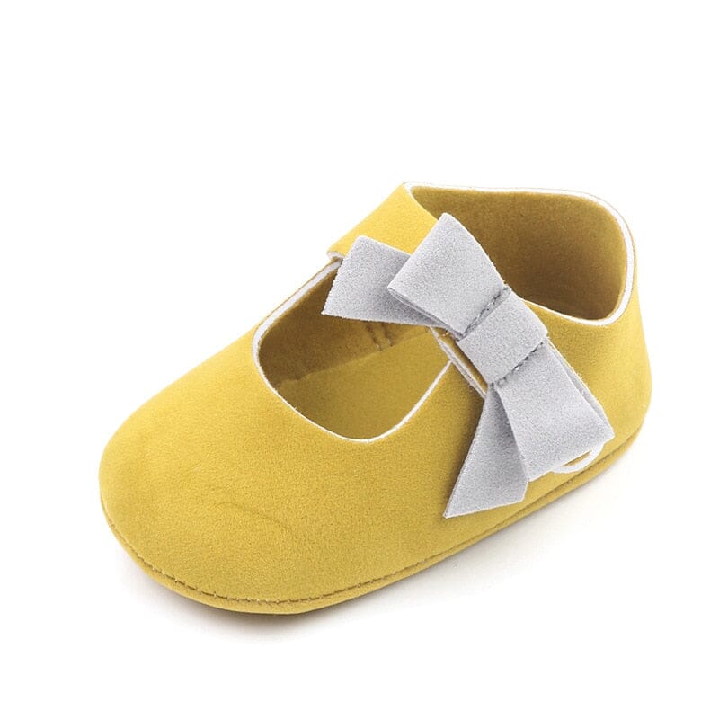 Sapatilha Infantil Lacinho Loja Click Certo Amarelo 0-6 Meses 