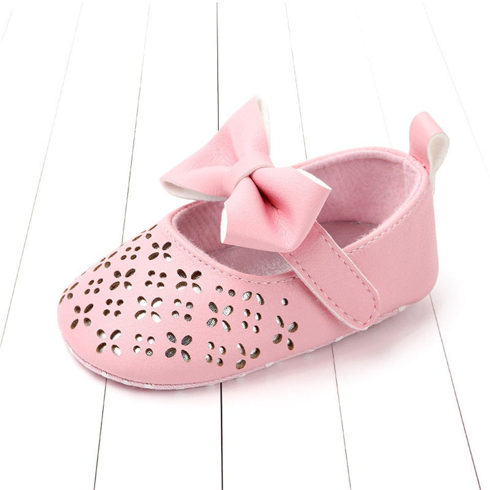 Sapatilha Laço Sapato Loja Click Certo Rosa 0-6 meses 11cm 