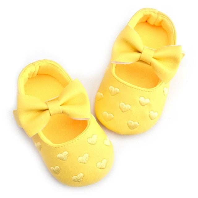 Sapatinho de Laço Sapato Loja Click Certo Amarelo 0-6 Meses 11cm 