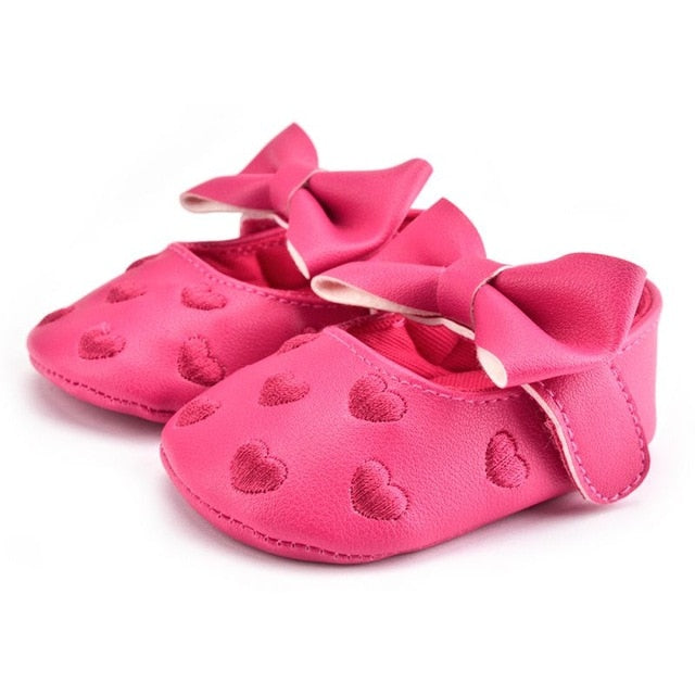 Sapatinho de Laço Sapato Loja Click Certo Pink 0-6 Meses 11cm 