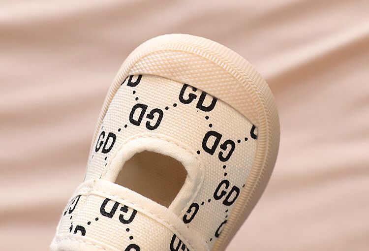 Sapato G&D Delicado Velcro Sapato Loja Click Certo Bege 18-24 Meses Palmilha 14cm 