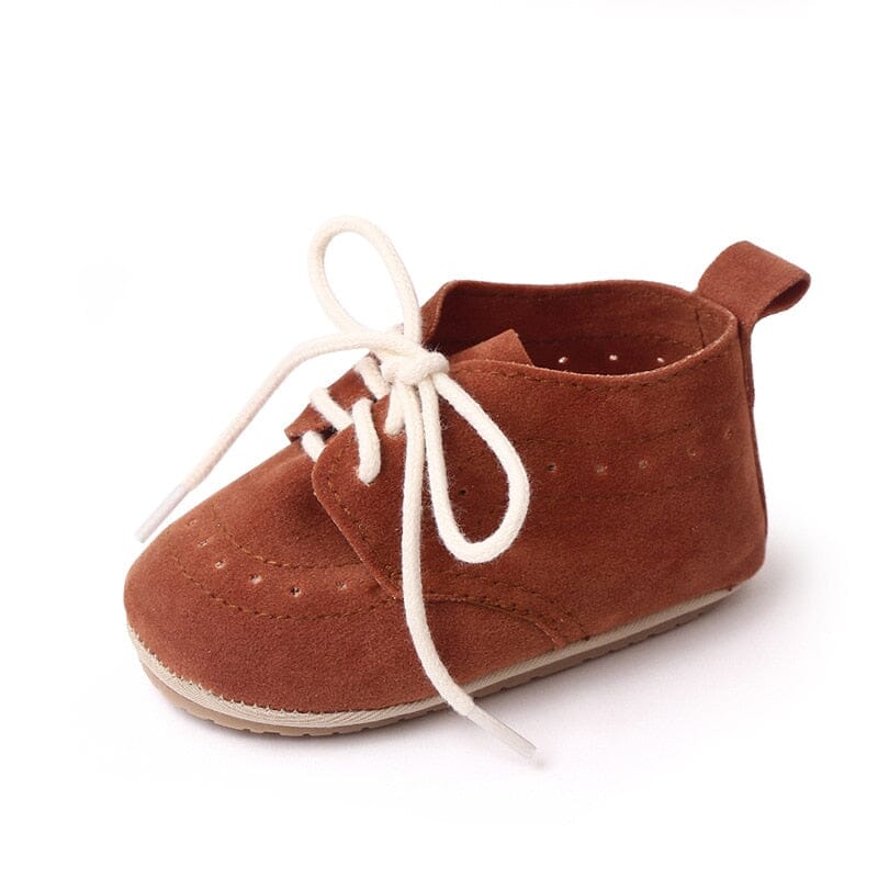 Sapato Infantil Mocassin Cadarço Loja Click Certo Marrom 0-6 Meses Palminha 11cm 