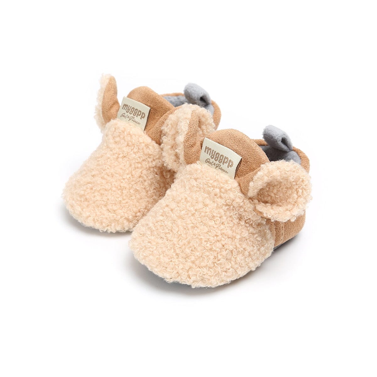 Sapato Infantil Orelhinhas Loja Click Certo Bege 0-6 Meses 11cm 