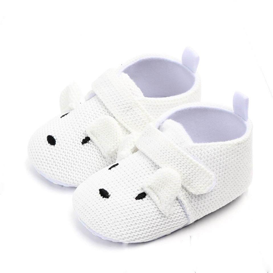Sapato Lã Bichinhos Promoção Sapato Loja Click Certo Ursinho Branco 0-6 Meses 11cm 