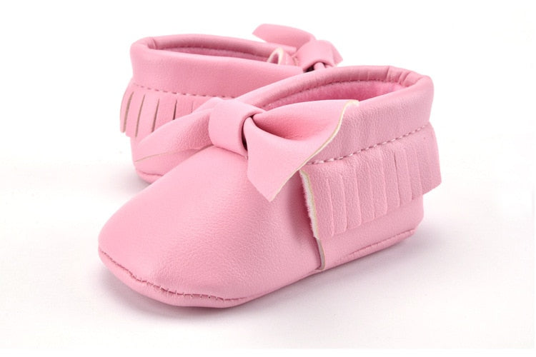 Sapato Laço sapatinho Loja Click Certo Pink 0-6 meses 11cm 