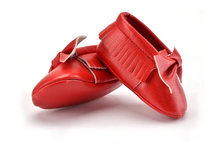 Sapato Laço sapatinho Loja Click Certo Vermelho 0-6 meses 11cm 