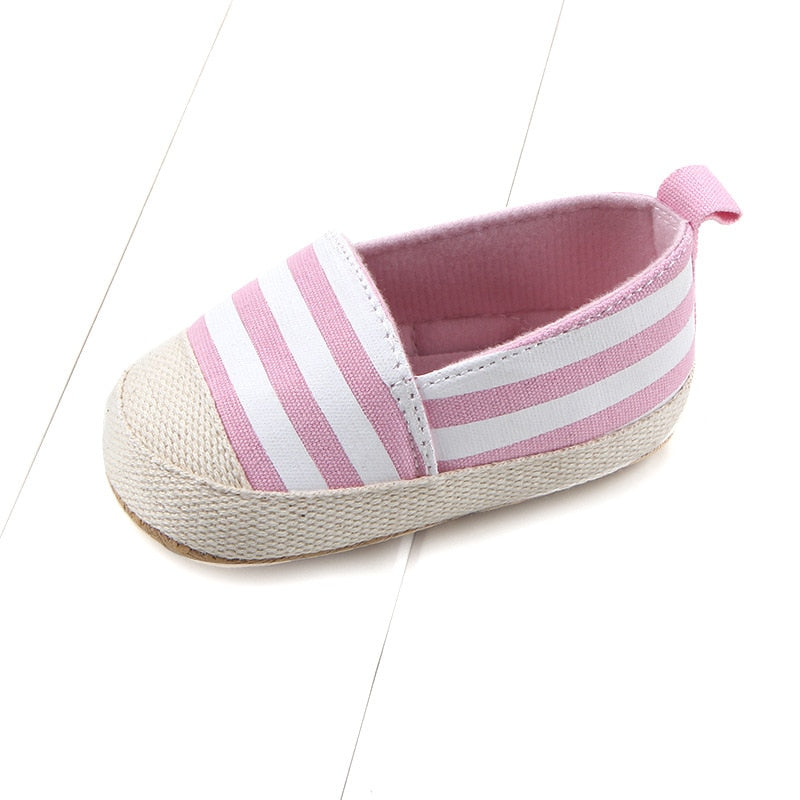Sapato Listrado sapatos Loja Click Certo Rosa 0-6 meses 11cm 