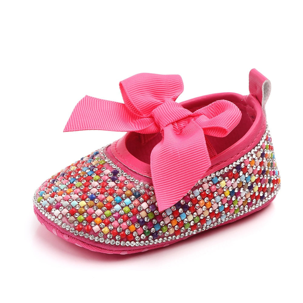 Sapato Pedras sapatos Loja Click Certo Pink Colorido 0-6 Meses 11cm 