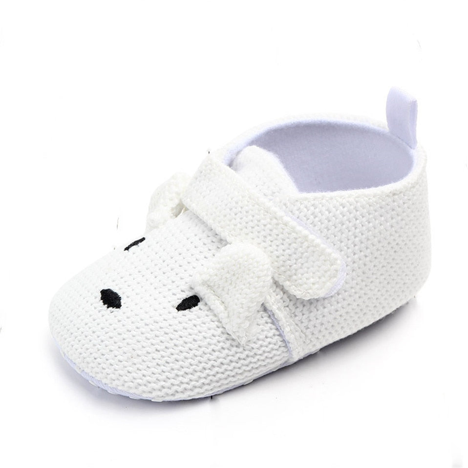 Sapato Ursinho Cores Sapato Loja Click Certo Branco 0-6 Meses 11cm 
