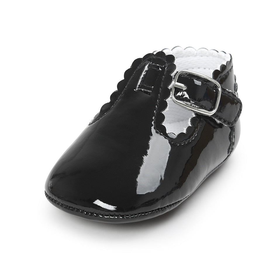 Sapato Verniz Coloridos sapatos Loja Click Certo Preto 0-6 Meses 11cm 