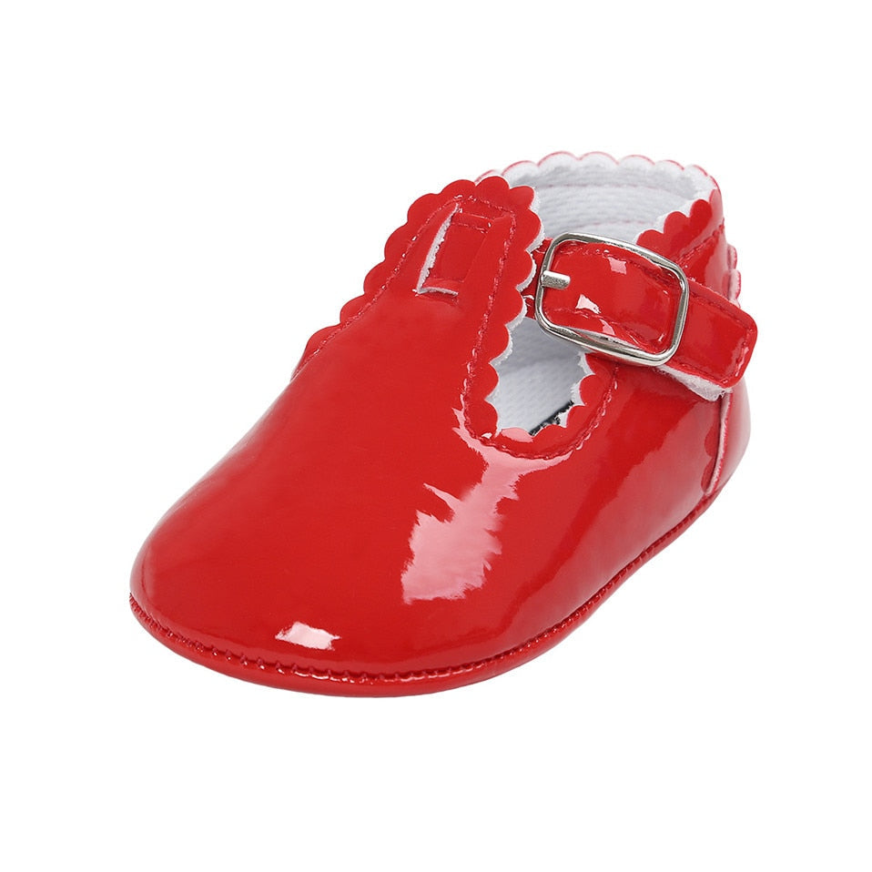 Sapato Verniz Coloridos sapatos Loja Click Certo Vermelho 0-6 Meses 11cm 