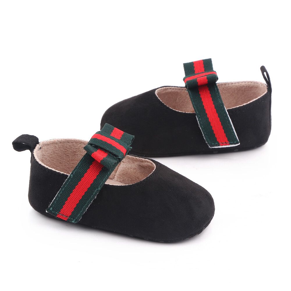 Sapatos G&D Lacinho e Velcro sapato Loja Click Certo Preto 0-6 Meses - 11cm 