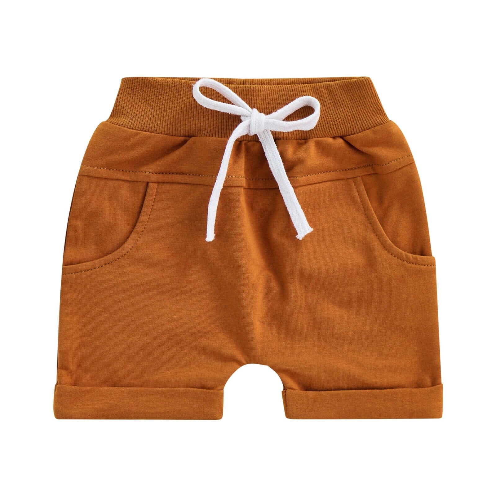 Shorts Infantil Cadarço Loja Click Certo Marrom 2-3 Anos 