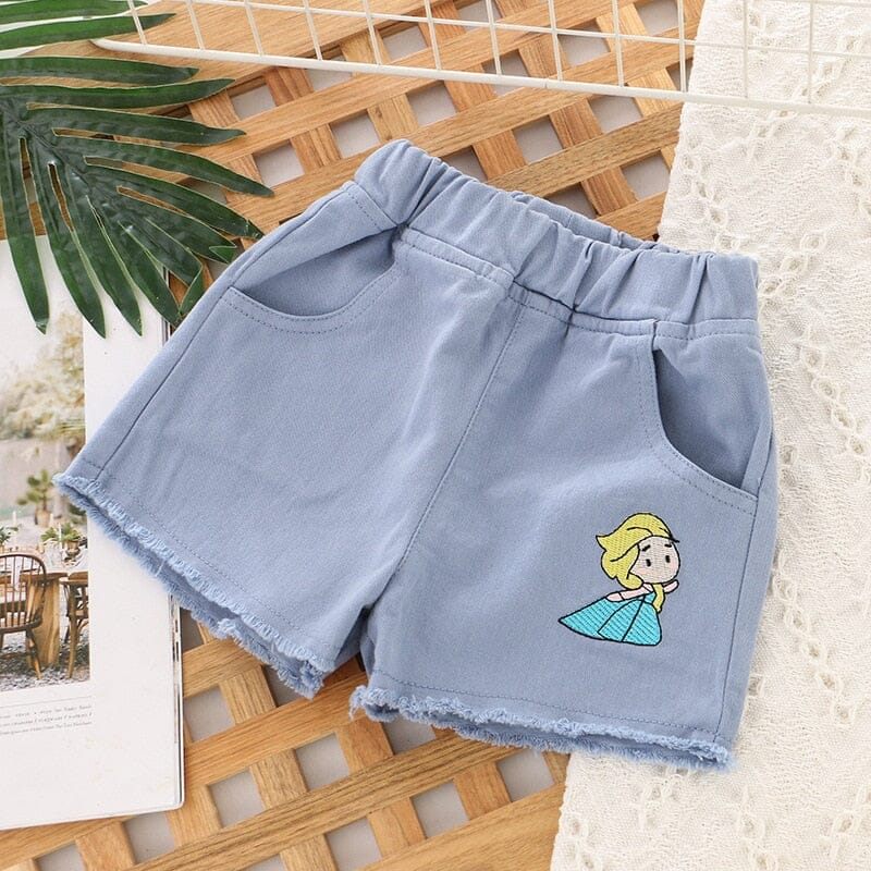 Shorts Infantil Feminino Disney Loja Click Certo Azul 2-3 Anos 