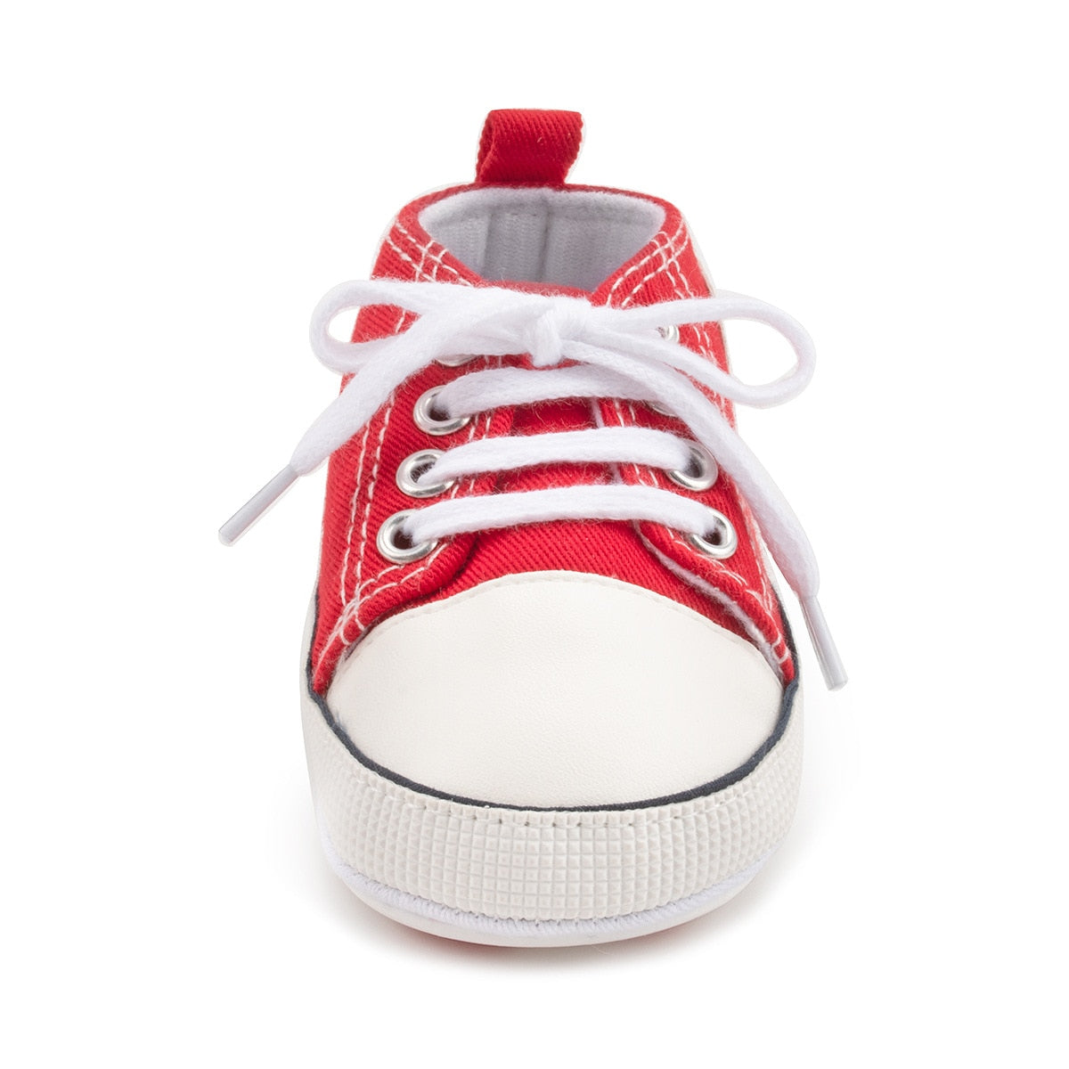 Tênis All Star Sola de Borracha tênis Loja Click Certo Vermelho 0-6 Meses - 11cm 