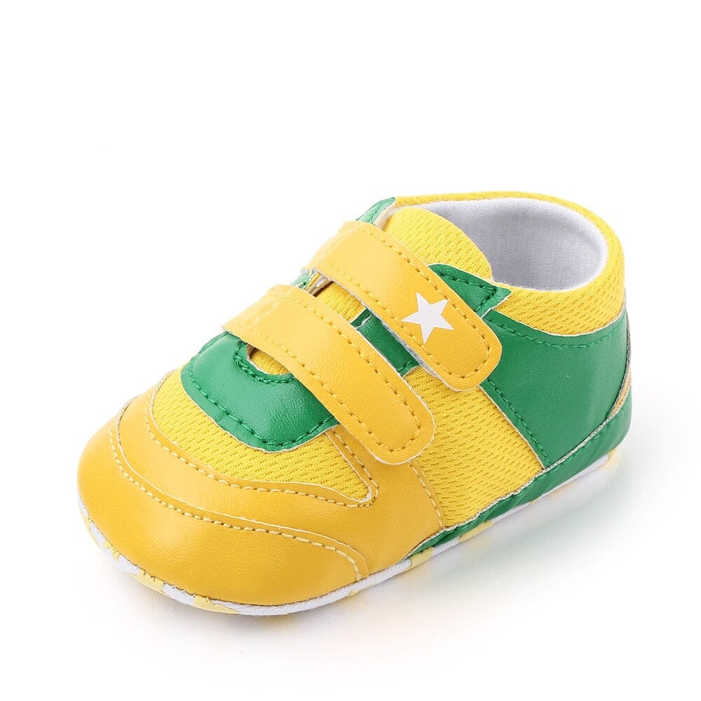 Tênis Infantil Estrelinha Loja Click Certo Amarelo 0-6 Meses 