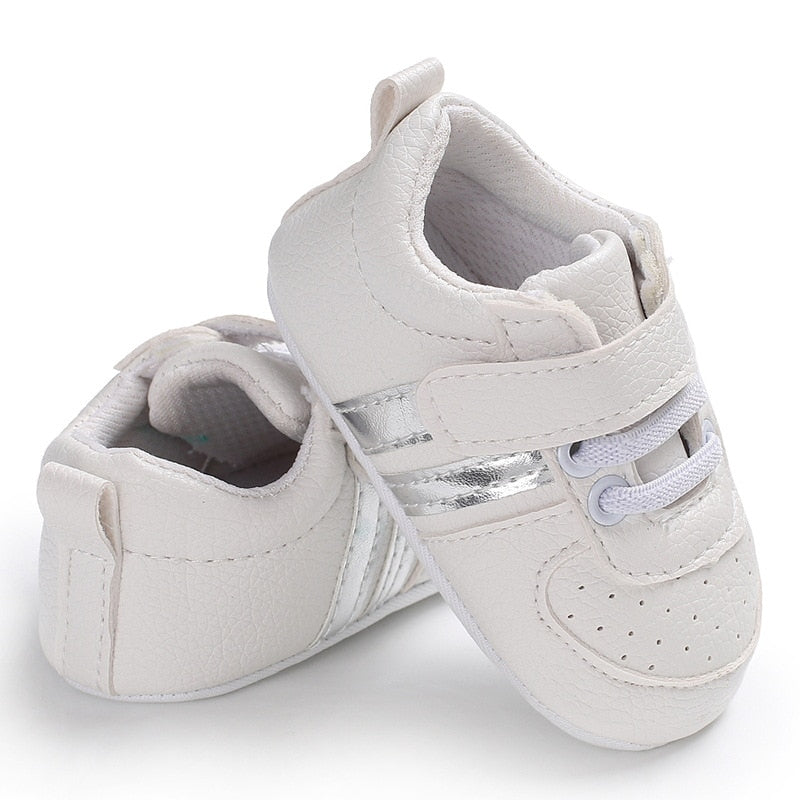 Tênis Sport Promoção Tênis Loja Click Certo Velcro Prata 0-6 Meses 11cm 