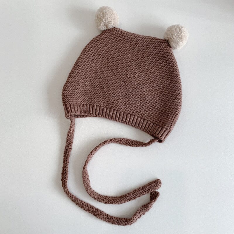 Touca Infantil Pompom Loja Click Certo Marrom 