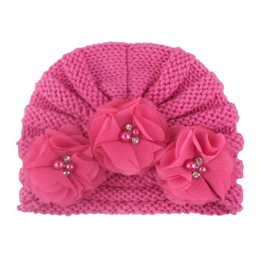 Turbante com Flores Turbante Loja Click Certo Pink 