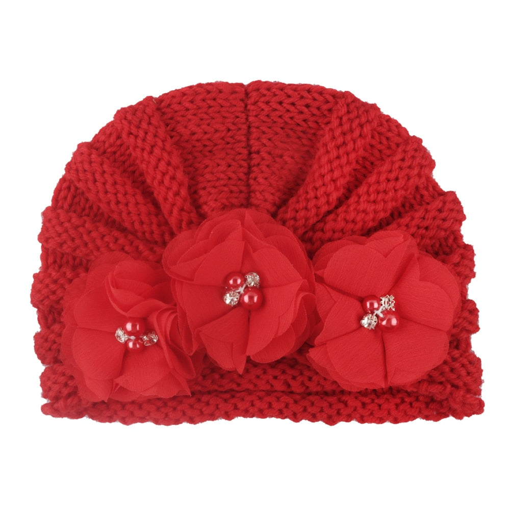 Turbante com Flores Turbante Loja Click Certo Vermelho 