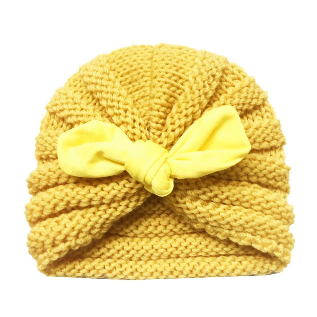 Turbante de Lã com Laço Turbante Loja Click Certo Amarelo 